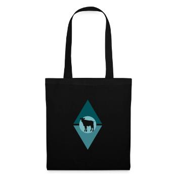 Vache, Agriculture, Agriculteur - Sac en tissu - noir - Devant