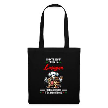 Eating lasagna during recession - Tote Bag - black - Front