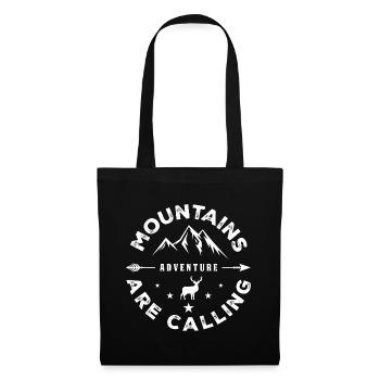Mountains Are Calling - Outdoor Adventure - Tote Bag - black - Front
