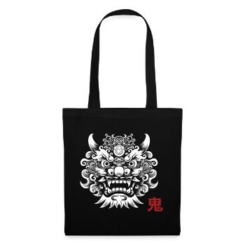 Oni, démon Japonais - Sac en tissu - noir - Devant
