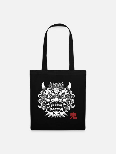 Oni, Japanese Demon - Tote Bag - black