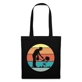 Gardener retro plants sunflower icon garden - Tote Bag - black - Front