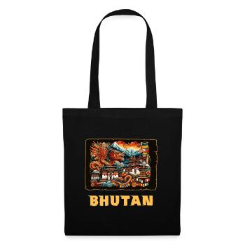 Bhutan Thimphu Dragon South Asia - Tote Bag - black - Front