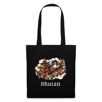Bhutan dragon Thimphu Himalaya - Tote Bag - black - Front