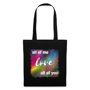 Je vous aime tous - Sac en tissu - noir - Devant