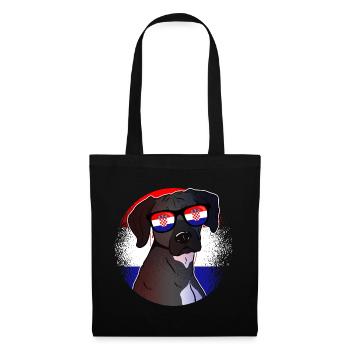 Croatie - Sac en tissu - noir - Devant
