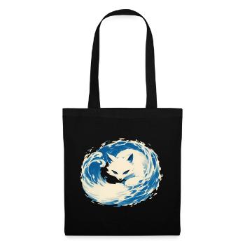 Renard Blanc - Sac en tissu - noir - Devant