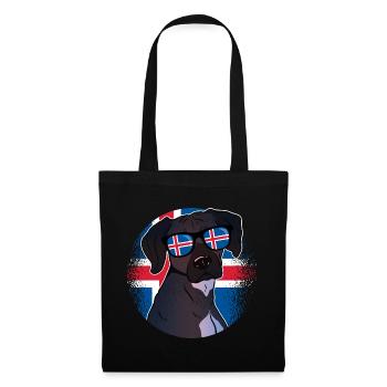 Islande - Sac en tissu - noir - Devant
