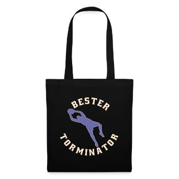Bester Torminator Torwart Geschenk Geschenkidee - Stoffbeutel - Schwarz - Vorne