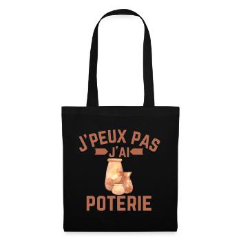 J'peux pas j'ai Poterie - Sac en tissu - noir - Devant