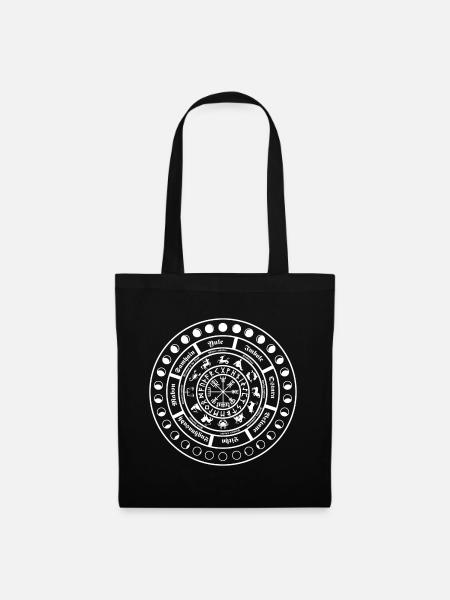 Wheel of the Year (W) - Tote Bag - black