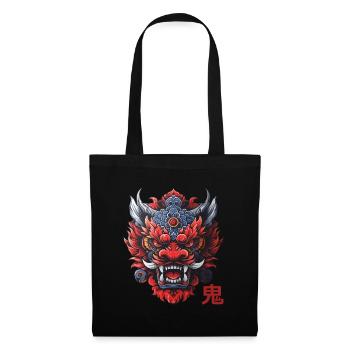 Oni, démon Japonais - Sac en tissu - noir - Devant