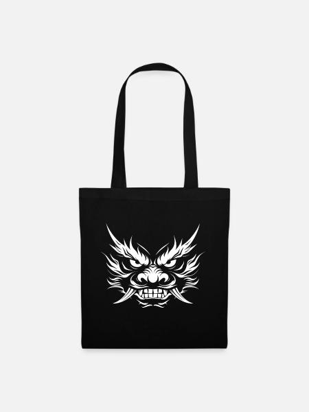 Oni, Japanese Demon - Tote Bag - black
