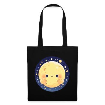 La Lune qui sourit - Sac en tissu - noir - Devant