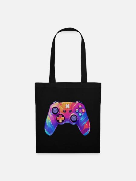 Pixel art video game controller - Tote Bag - black