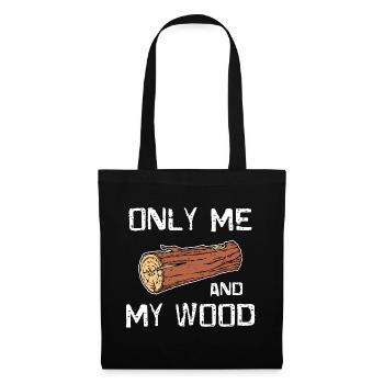 Bois déclaration bûcheron bois arbre abatteur - Sac en tissu - noir - Devant