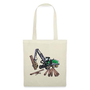 Wood Woodwork Woodwork Lumberjack Solid Cubic Meter - Tote Bag - nature - Front
