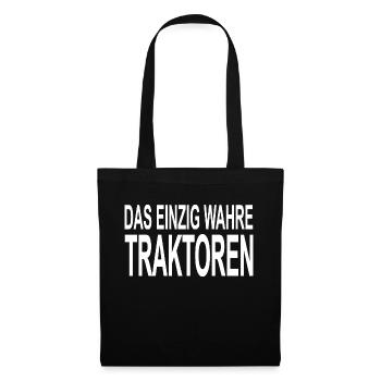 Traktor - Stoffbeutel - Schwarz - Vorne