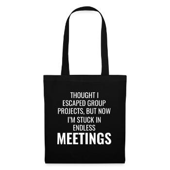 Travail Mèmes Bureau-Humour Lieu De Travail Drôle - Sac en tissu - noir - Devant