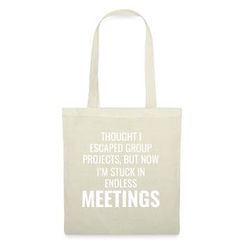Travail Mèmes Bureau-Humour Lieu De Travail Drôle - Sac en tissu - nature - Devant