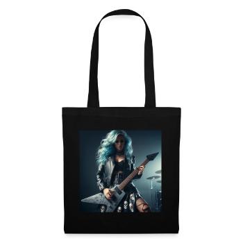 Guitariste de heavy metal - Sac en tissu - noir - Devant