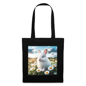 Adorable White Bunny - Tote Bag - black - Front