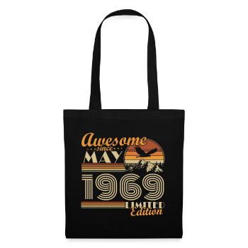 Mai 1969 Vintage né idée cadeau d’anniversaire - Sac en tissu - noir - Devant