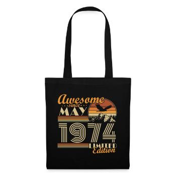 May 1974 Vintage Born Birthday Gift Idea - Tote Bag - black - Front