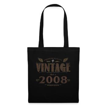 16 Jahre alter Jahrgang 2008 Limitierte Auflage 16. - Stoffbeutel - Schwarz - Vorne