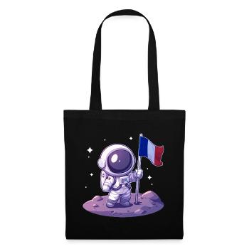 Astronaute Français - Sac en tissu - noir - Devant