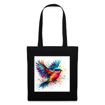 Aquarelle Oiseau Volant - Sac en tissu - noir - Devant