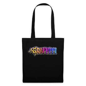 Graffiti Street Art Sprayer Drawing Illustration - Tote Bag - black - Front