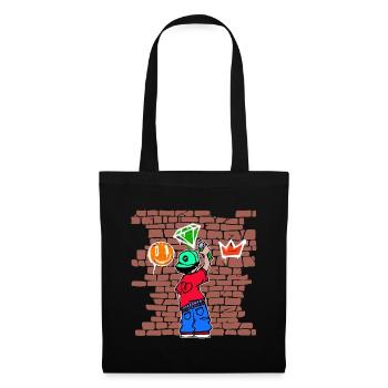Croquis Street Art Urbain Bombe Aérosol Graffiti Art - Sac en tissu - noir - Devant