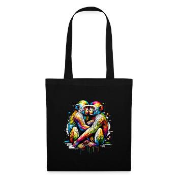 Neon Nexus - Embrace Monkeys - Stoffbeutel - Schwarz - Vorne