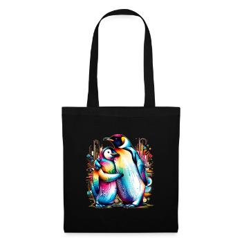 Colorful Embrace - Pride Penguins - Stoffbeutel - Schwarz - Vorne
