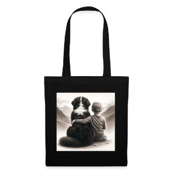 Bouvier bernois - Sac en tissu - noir - Devant