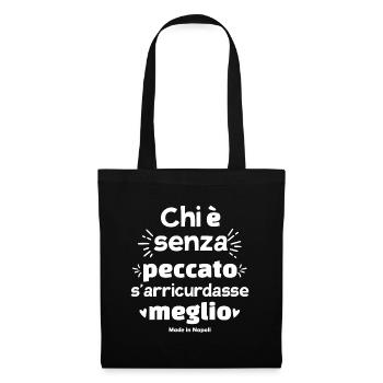 t-shirt Napoli t-shirt Neapolitan proverb - Tote Bag - black - Front