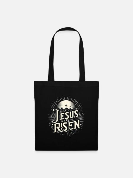 Jesus is risen. - Tote Bag - black