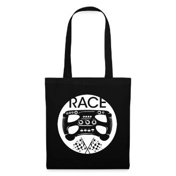 Race Steering Wheel Formula Logo Racing Cup Series - Tote Bag - black - Front