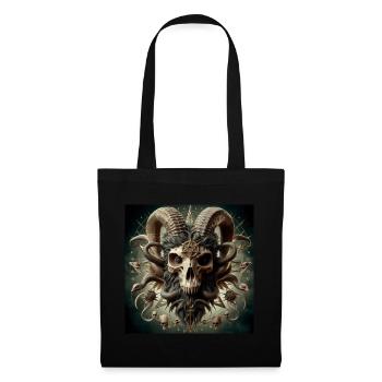 Male Goat Skull 3D - Tote Bag - black - Front