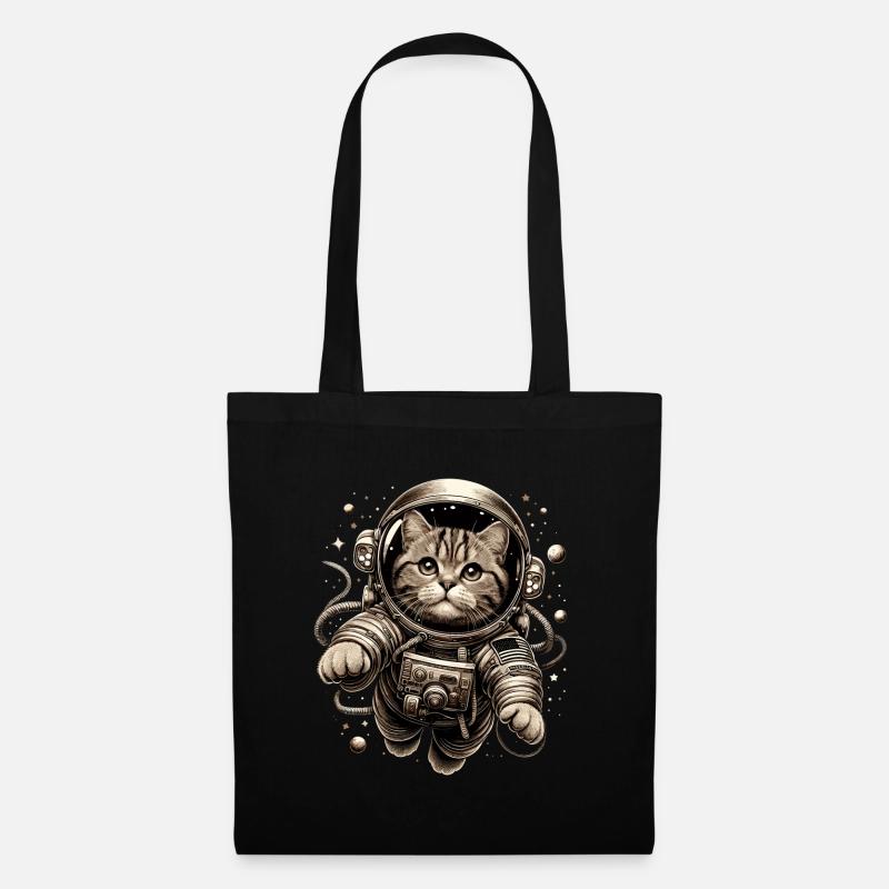 Astronaut BKH getigert Geschenk - Stoffbeutel - Schwarz