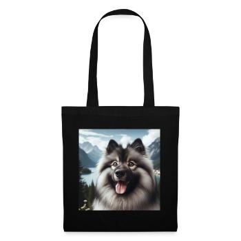 Joyeux Wolfspitz - Sac en tissu - noir - Devant