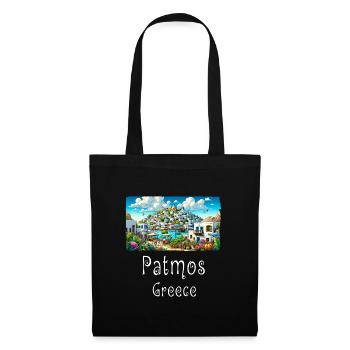 Patmos, Grèce, île de vacances, plage - Sac en tissu - noir - Devant