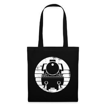 Steam Locomotive Drawing - Tote Bag - black - Front