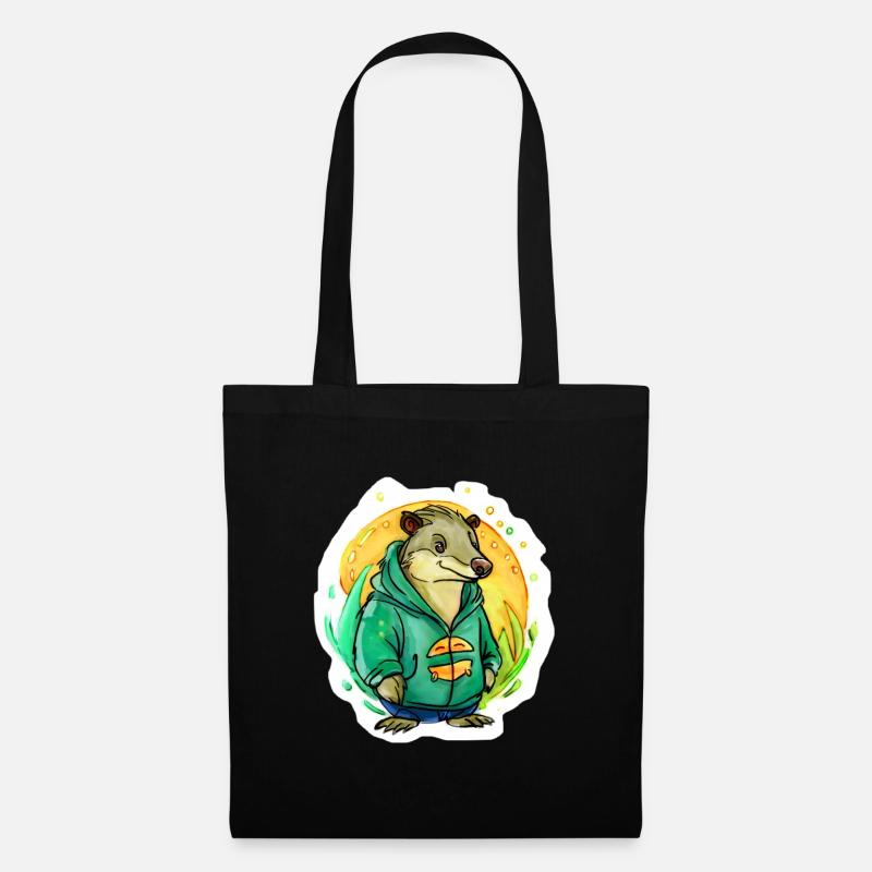 Petit rat d’eau - Sac en tissu - noir