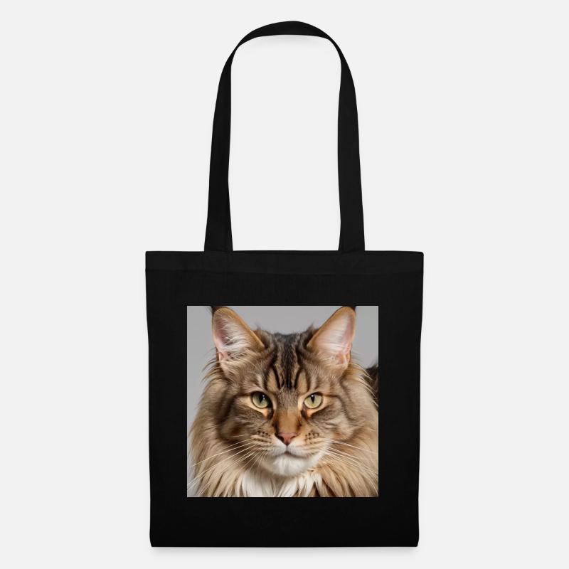 Maine Coon, die Raubkatze - Stoffbeutel - Schwarz