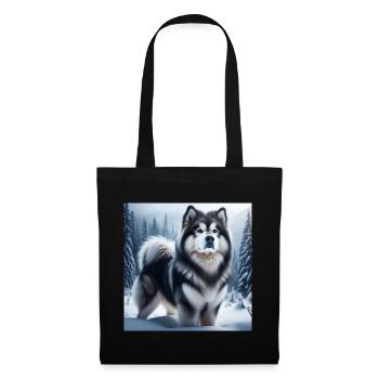 Malamute d’Alaska - Sac en tissu - noir - Devant