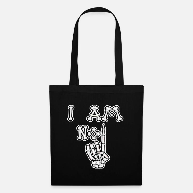 I Am No 1 Bones (Distressed) - Tote Bag - black