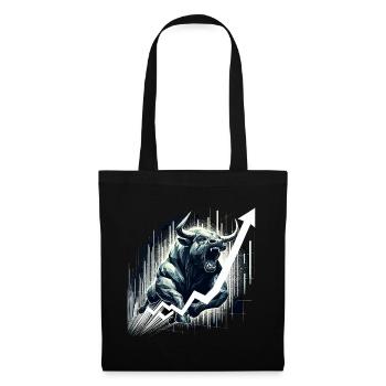 Taureau Bull Stocks Géométrie Wall Street Cadeau - Sac en tissu - noir - Devant