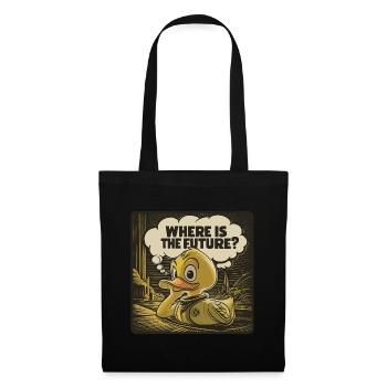 Canard en plastique jaune réfléchi - Sac en tissu - noir - Devant